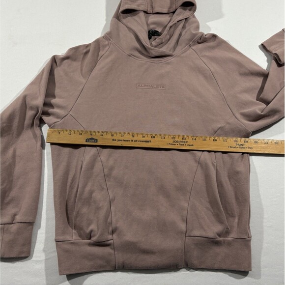 Alphalete Identity Pro Sweatshirt Mens Rose Pink Soft Shell Pullover Cotton Sz S - Picture 6 of 10